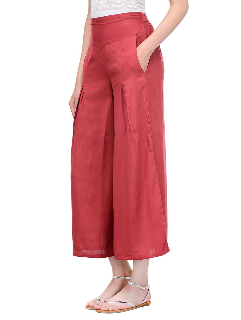 red viscose palazzo - 13340660 - Zoom Image - 2