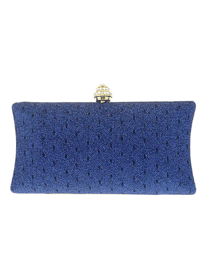 blue satin clutch - 13341783 - Zoom Image - 2