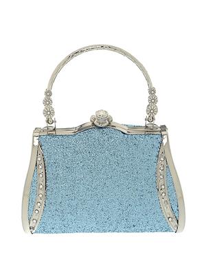 blue satin clutch - 13341796 - Standard Image - 2