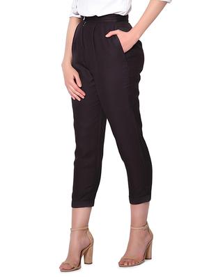 dark purple linen pleated trouser - 13342620 - Standard Image - 2