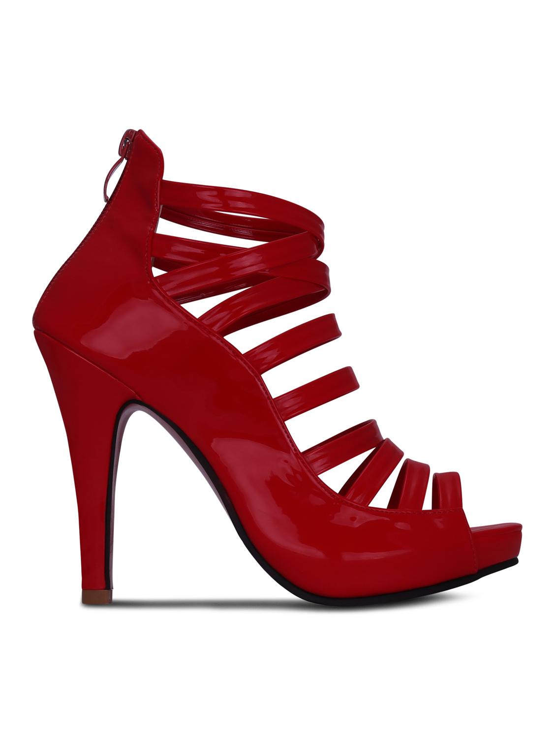 red leatherette gladiators sandals - 13343033 - Zoom Image - 2
