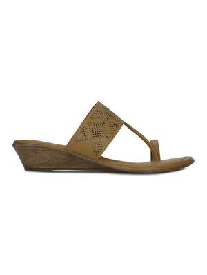 brown one toe wedge - 13343046 - Standard Image - 2