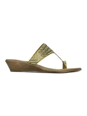 gold one toe wedge - 13343051 - Standard Image - 2