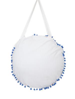 white embroidered cotton sling bag - 13343897 - Standard Image - 2