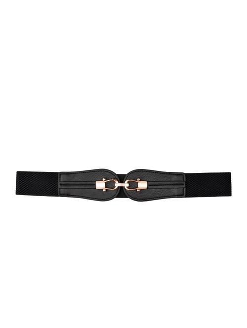 black leatherette broad belt - 13345262 - Very Small Image - 1