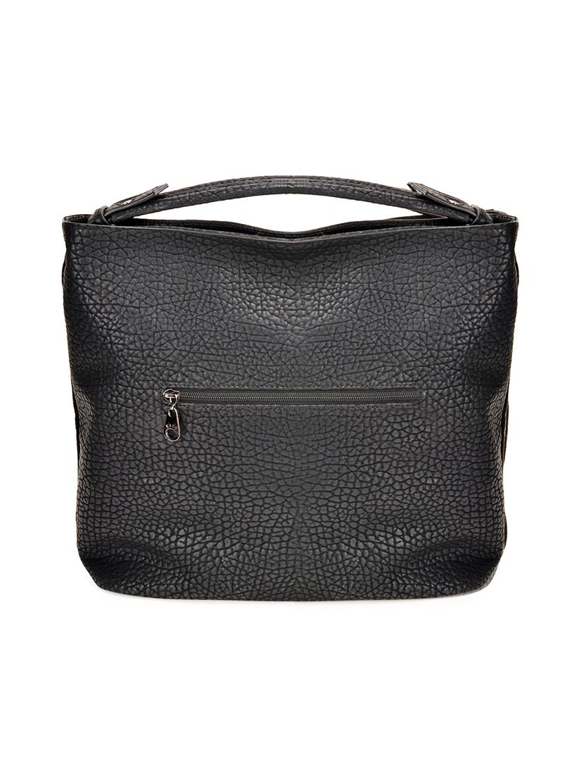Grey and black textured handbag - 13345289 - Zoom Image - 2