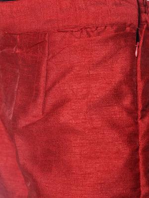 red silk blend tapered pant - 13345346 - Standard Image - 5