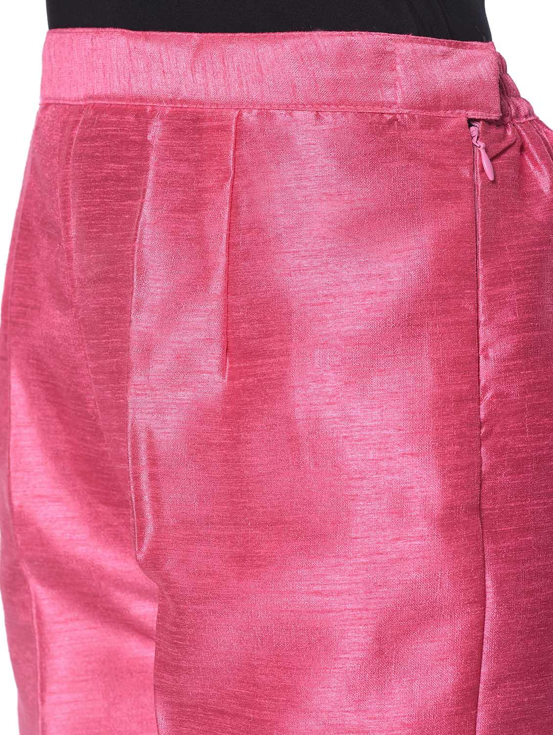 pink silk blend tapered pant - 13345347 - Zoom Image - 5