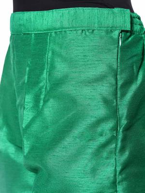 green silk blend tapered pant - 13345348 - Standard Image - 5