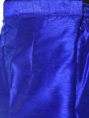 blue silk blend tapered pant - 13345350 - Standard Image - 5