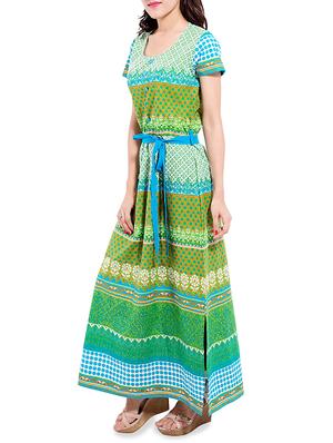 multicoloured printed maxi dress - 13349008 - Standard Image - 2