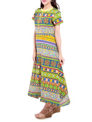 multicoloured printed maxi dress - 13349012 - Standard Image - 2