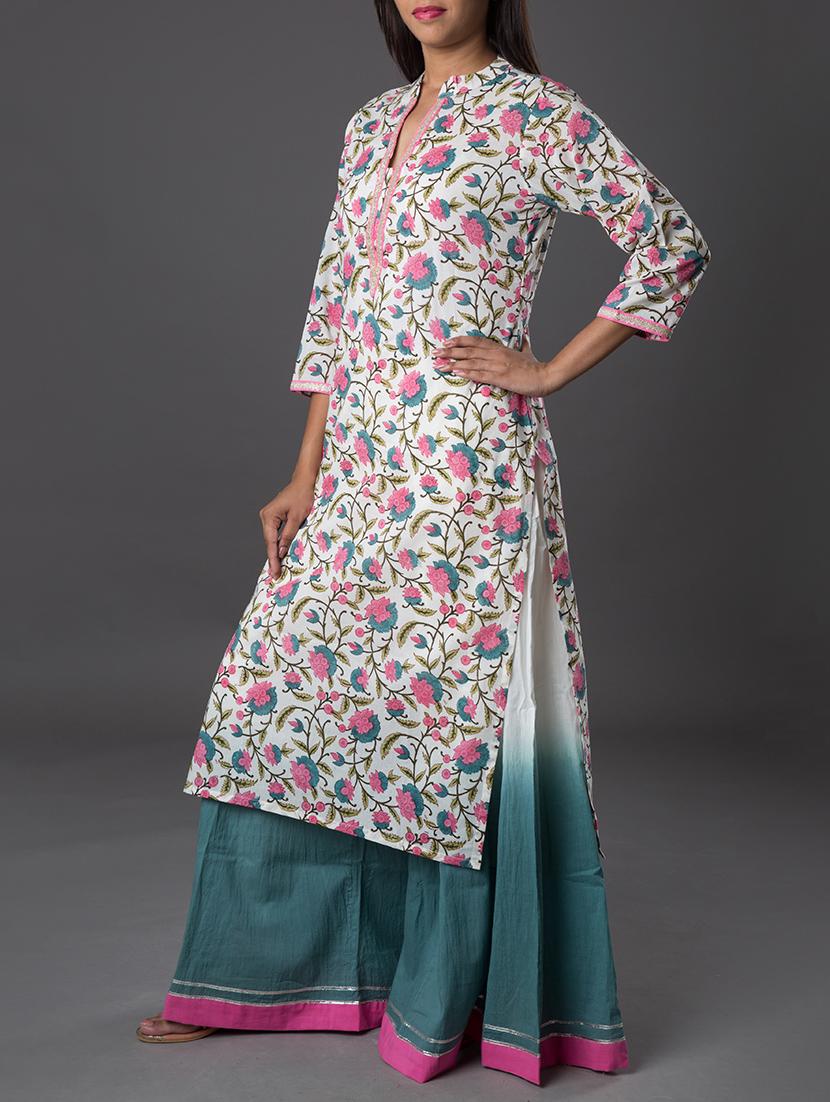 multi colored cotton printed stitched suit - 13349015 - Zoom Image - 2