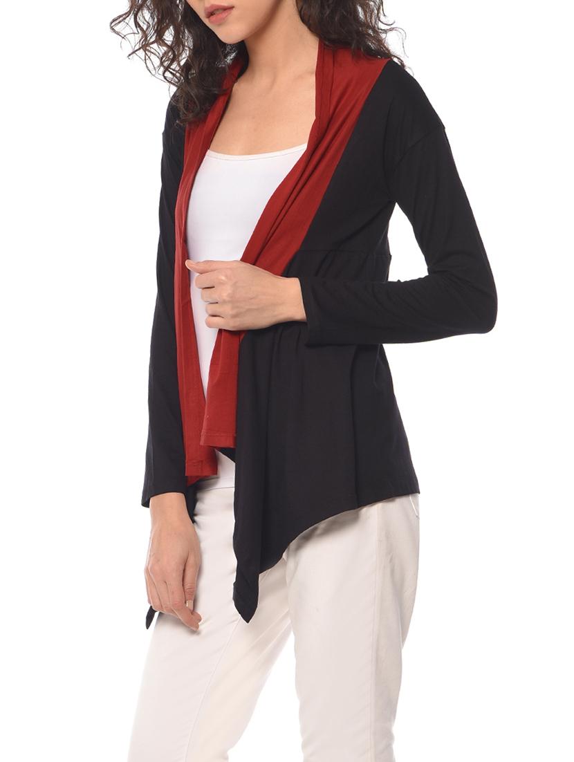color block asymmetric shrug - 13352169 - Zoom Image - 2