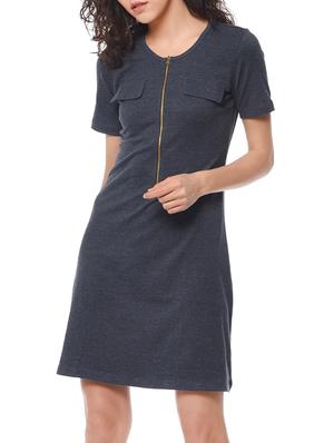 navy blue cotton jersey dress - 13354742 - Standard Image - 2