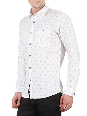 white cotton casual shirt - 13355001 - Standard Image - 2