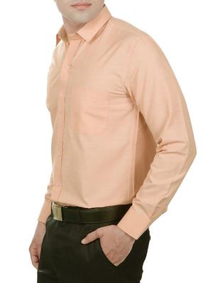 orange cotton blend formal shirt - 13356056 - Standard Image - 2