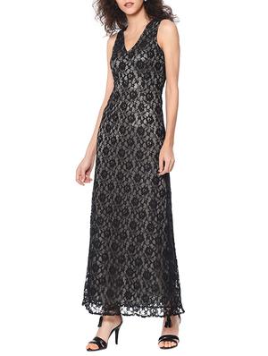 v-neck floral laced maxi dress - 13357037 - Standard Image - 2