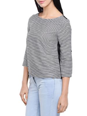 black striped regular top - 13357588 - Standard Image - 2