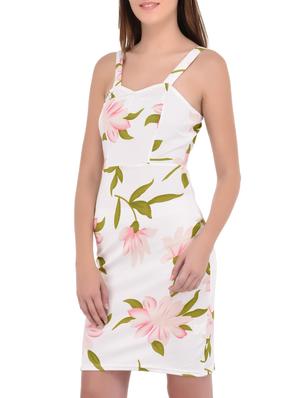 white printed bodycon dress - 13358033 - Standard Image - 2