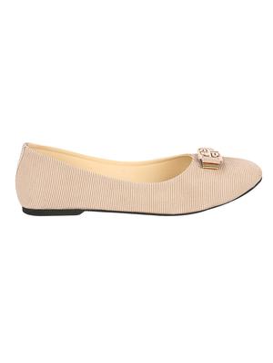 beige leatherette slip on ballerina - 13358317 - Standard Image - 2