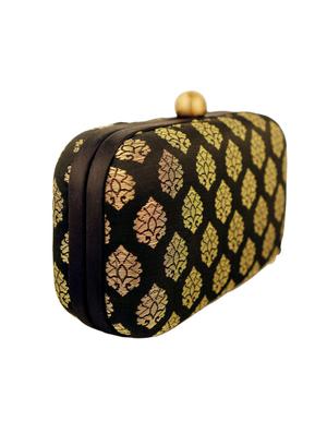black silk brocade clutch - 13360882 - Standard Image - 2