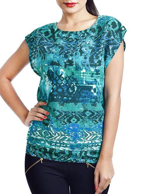 multicolored printed viscose regular top - 13367725 - Standard Image - 1
