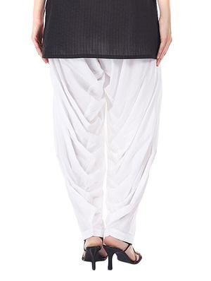 white cotton salwar salwars - 13369965 - Standard Image - 2