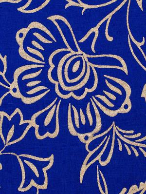 blue cotton flared kurta - 13371909 - Standard Image - 5