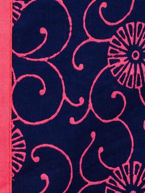 pink and blue cotton block printed a-line kurta - 13371912 - Standard Image - 5