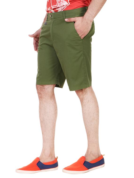 green cotton shorts - 13376069 - Zoom Image - 2