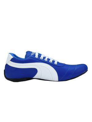 blue leatherette lace up shoe - 13377323 - Standard Image - 2