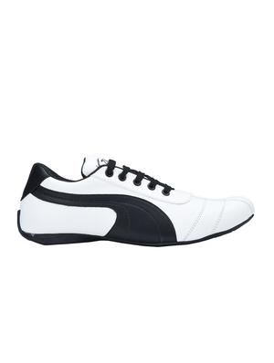 white leatherette lace up shoe - 13377327 - Standard Image - 2