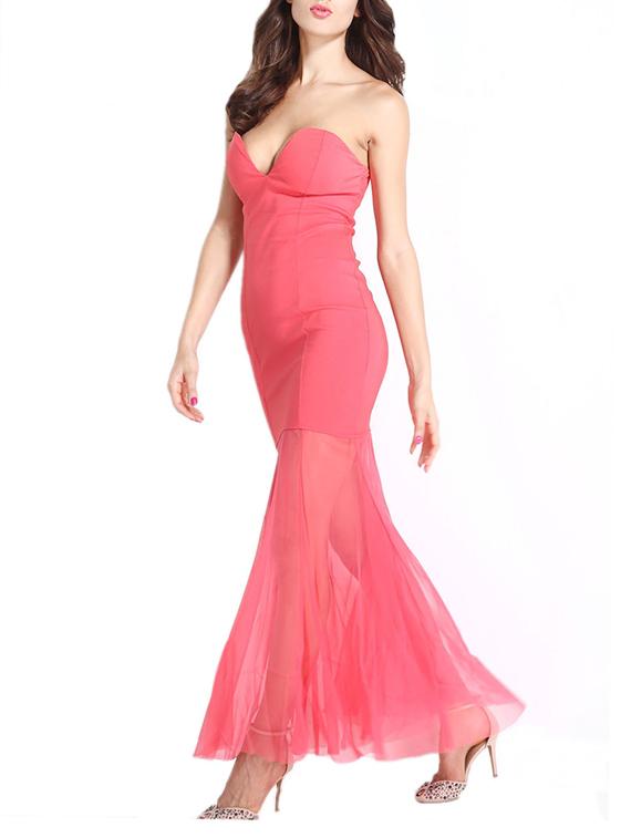pink tube maxi dress - 13379601 - Zoom Image - 2