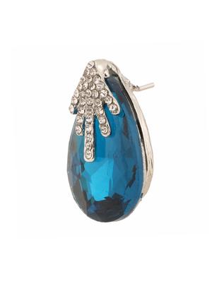 blue gold plated studs earrings - 13386386 - Standard Image - 2