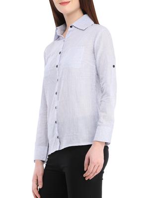 blue cotton regular shirt - 13386428 - Standard Image - 2