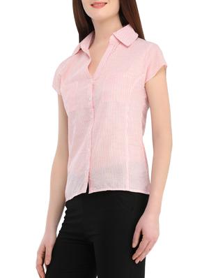 pink cotton regular shirt - 13386429 - Standard Image - 2