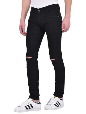 black denim slash knee jeans - 13386451 - Standard Image - 2