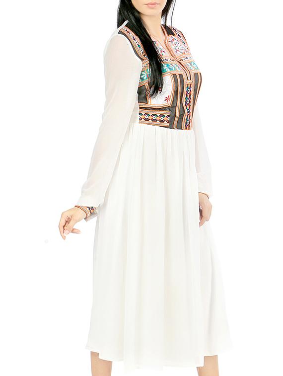 white georgette dress - 13387170 - Zoom Image - 2