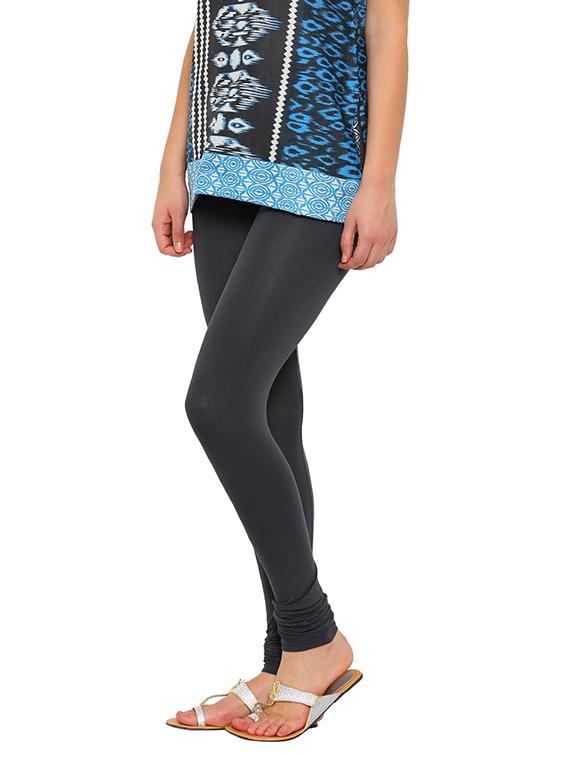 solid grey viscose legging - 13389774 - Zoom Image - 2