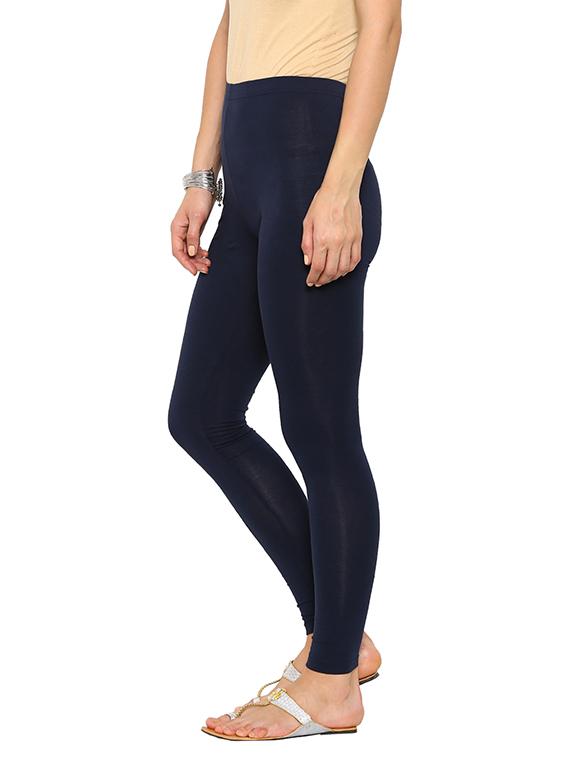 solid navy blue cotton legging - 13389850 - Zoom Image - 2