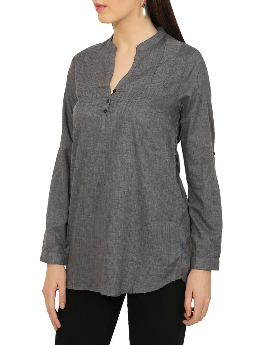 grey polyester regular top - 13389996 - Zoom Image - 2