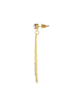 gold metal drop earrings - 13391175 - Standard Image - 2