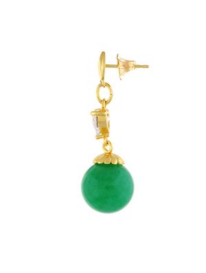 gold metal drop earrings - 13391189 - Standard Image - 2