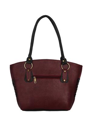 maroon leatherette handbag - 13394303 - Standard Image - 2