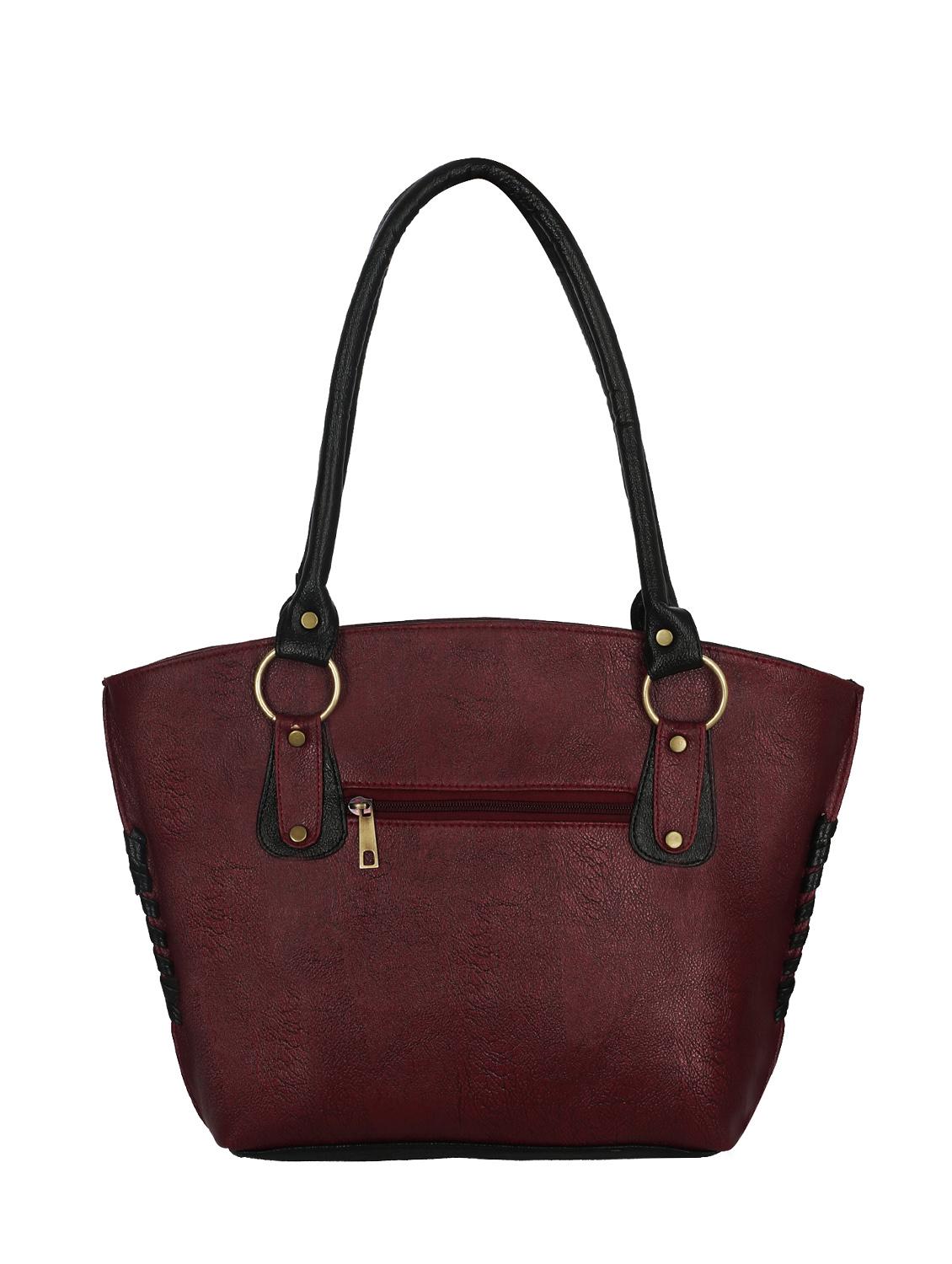 maroon leatherette handbag - 13394303 - Zoom Image - 2