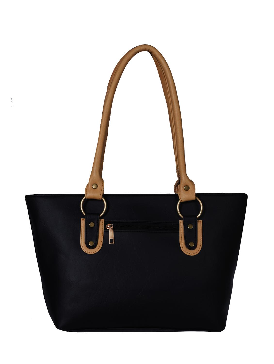 black leatherette handbag - 13394305 - Zoom Image - 2