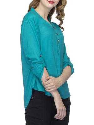 blue rayon high low top - 13399183 - Standard Image - 2