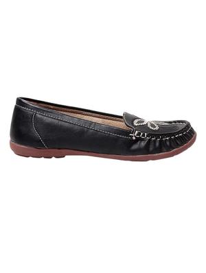 black slip on embellished loafer - 13410896 - Standard Image - 2