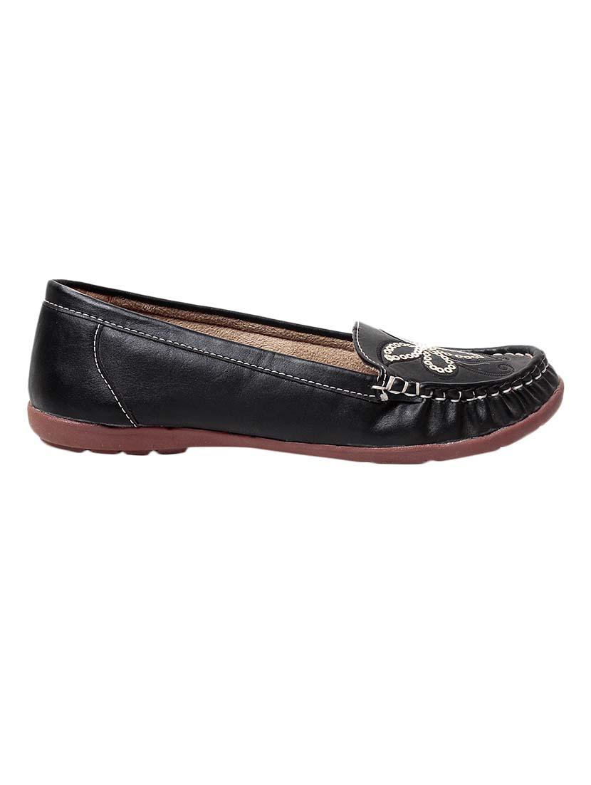 black slip on embellished loafer - 13410896 - Zoom Image - 2